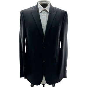 Roy Robson Black Reda Super 110 2 Button 1 Vent Blazer Mens Size 44R